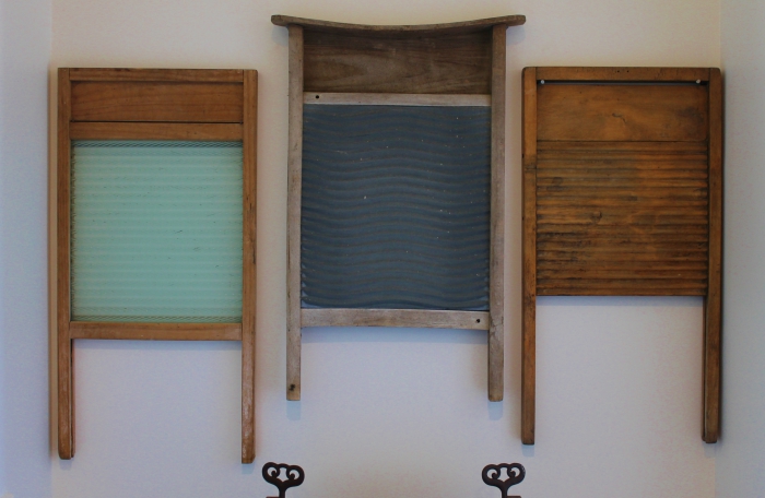 Photo of property: Themed in early NZ domestic life: 3 styles of washboards